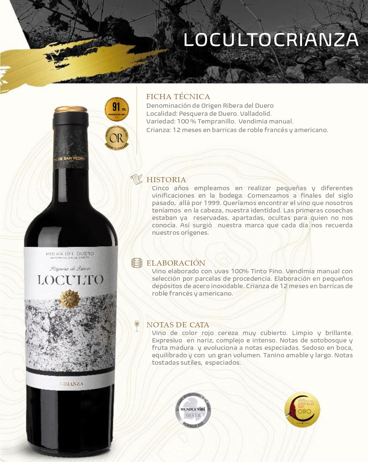 LOCULTO CRIANZA - 12 BOTELLAS DE 75 CL.