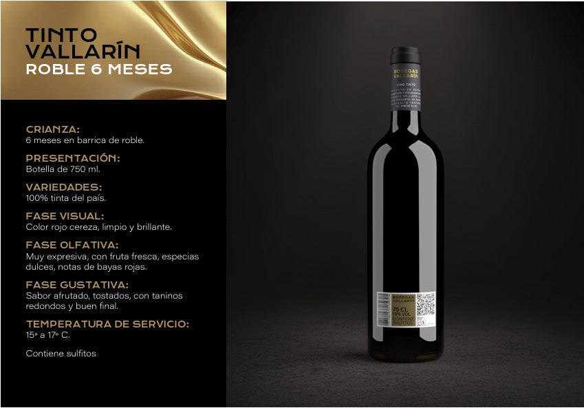 VALLARIN TINTO 6M - 12 BOTELLAS