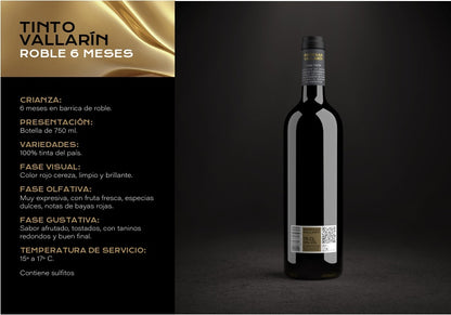 VALLARIN TINTO 6M - 12 BOTELLAS
