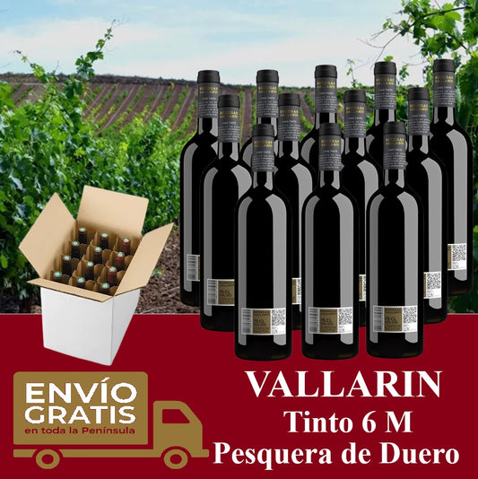 VALLARIN TINTO 6M - 12 BOTELLAS